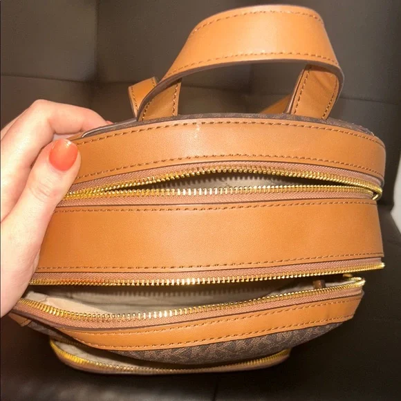 Michael Kors Signature Brown and Tan Backpack - Picture 6 of 6
